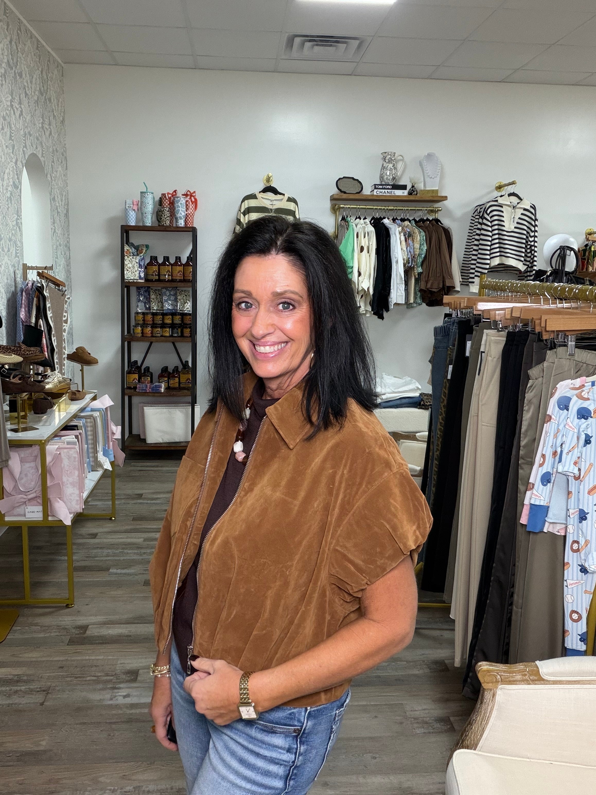 Suede like sleeveless Jacket