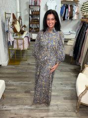 Golden Hour Floral Midi Dress