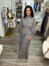Golden Hour Floral Midi Dress