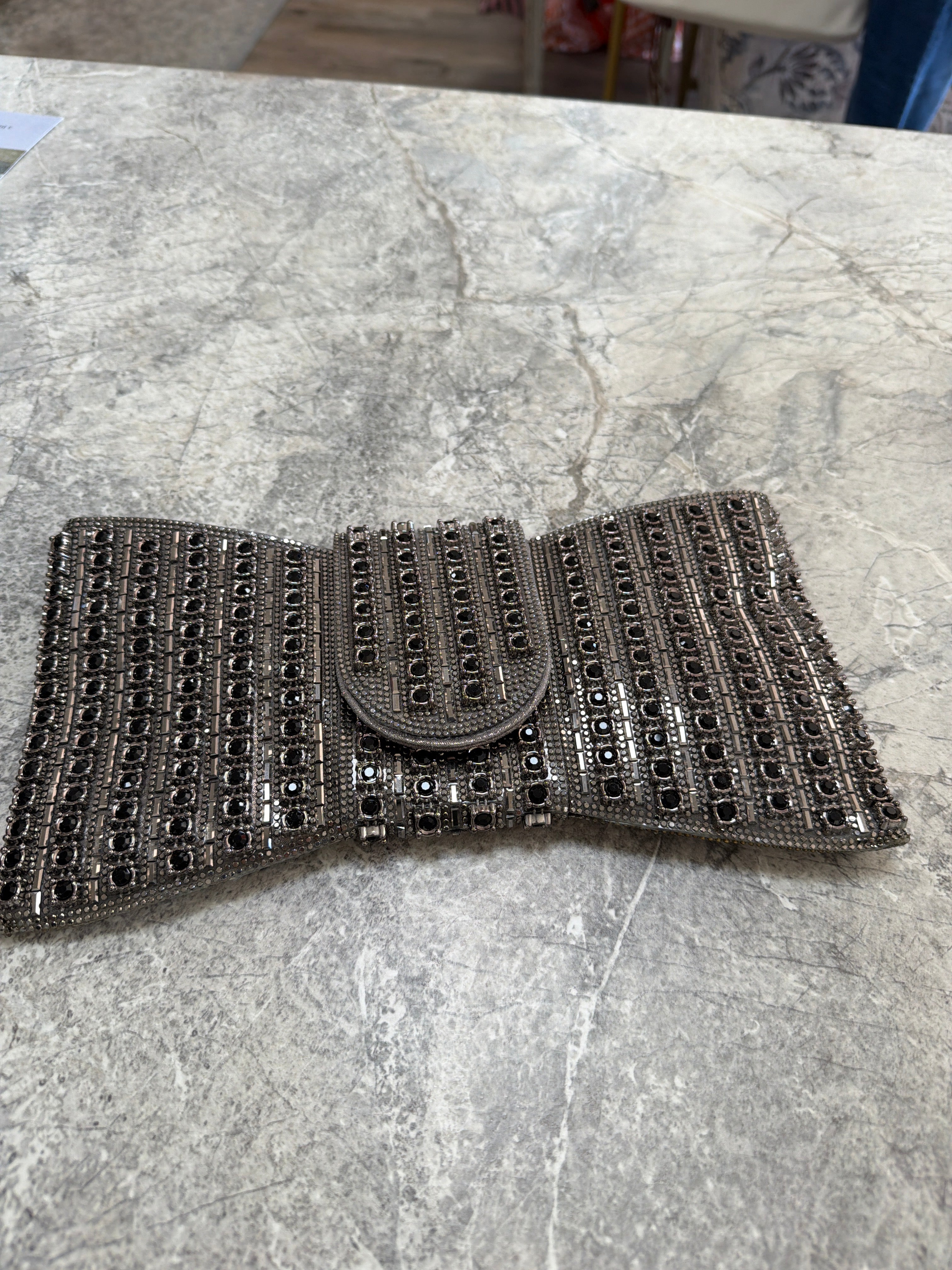 Pave Bow Style Clutch