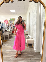 Entro Hot Pink Maxi Dress