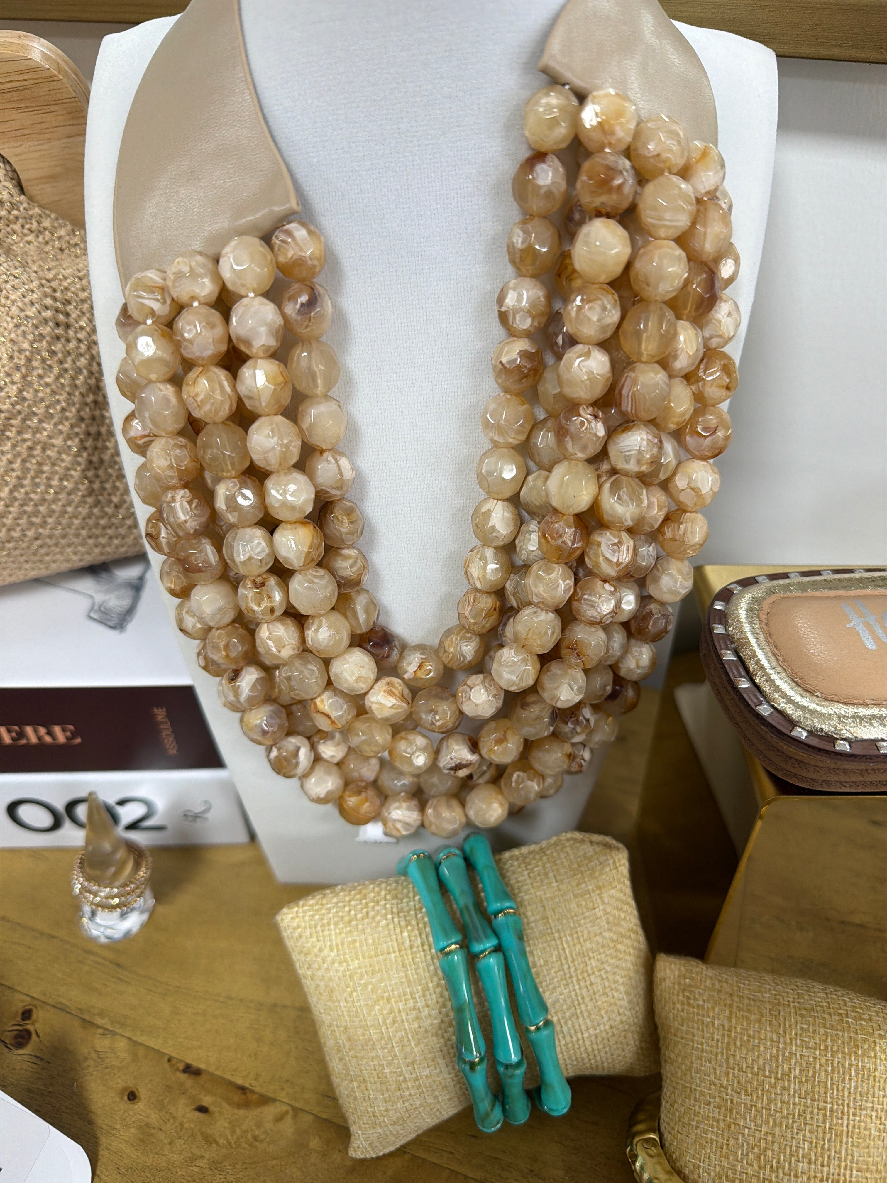 Magnetic bead necklaces