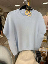 Drop shoulder powder blue sweater