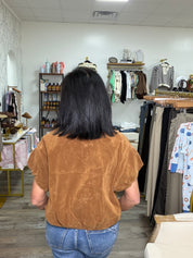 Suede like sleeveless Jacket