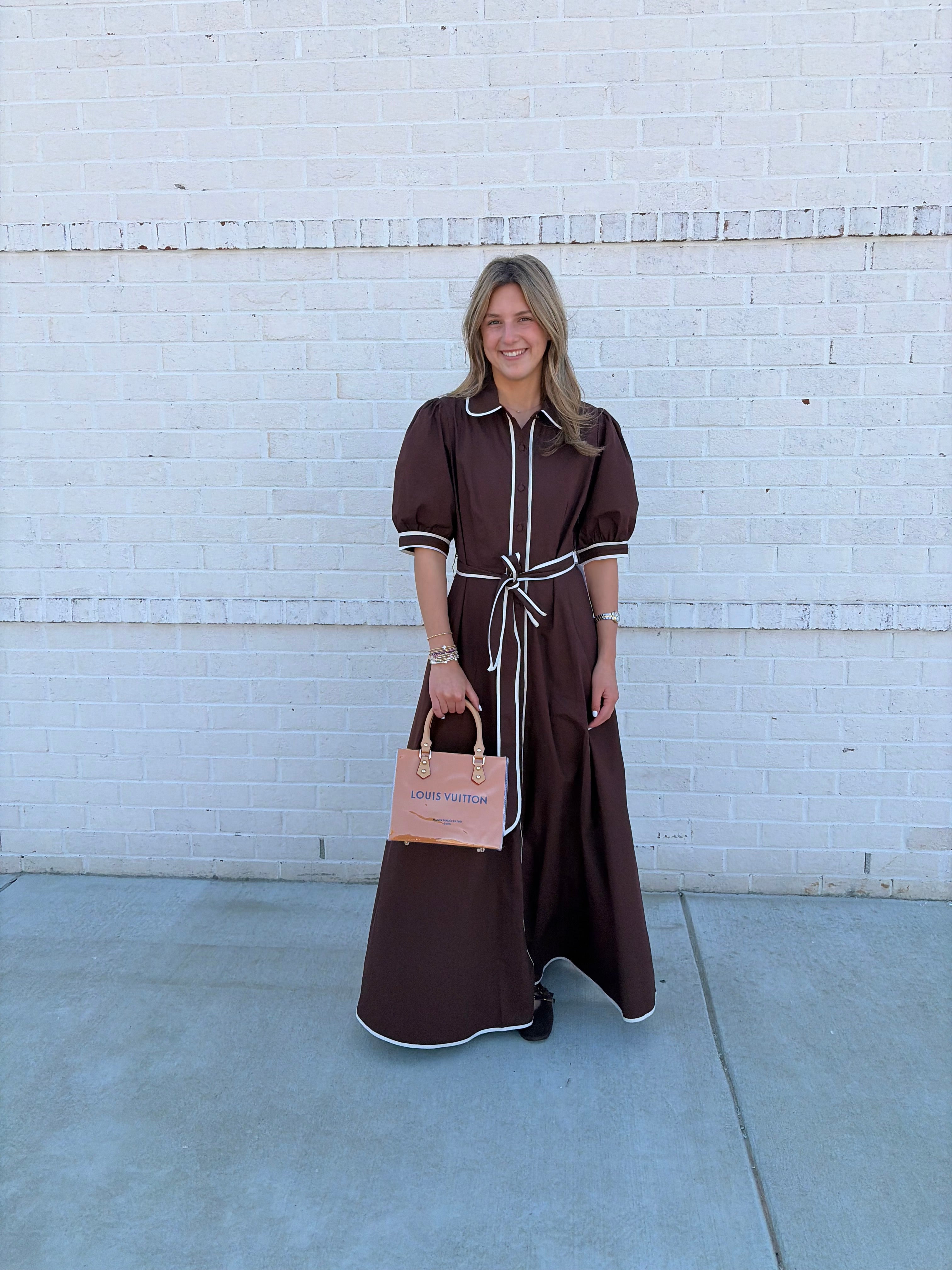 The Charleston Contrast Trim Maxi Dress
