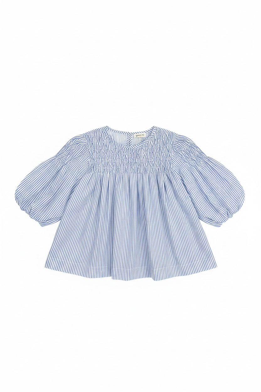 Stripe puff sleeve top available in 2 other colors