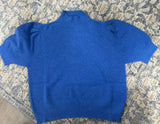 Milio Milano Ocean blue mock neck knit top