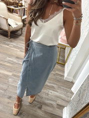 Satin spaghetti strap top available in 3 colors