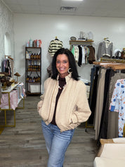 Tweed Zip up Jacket