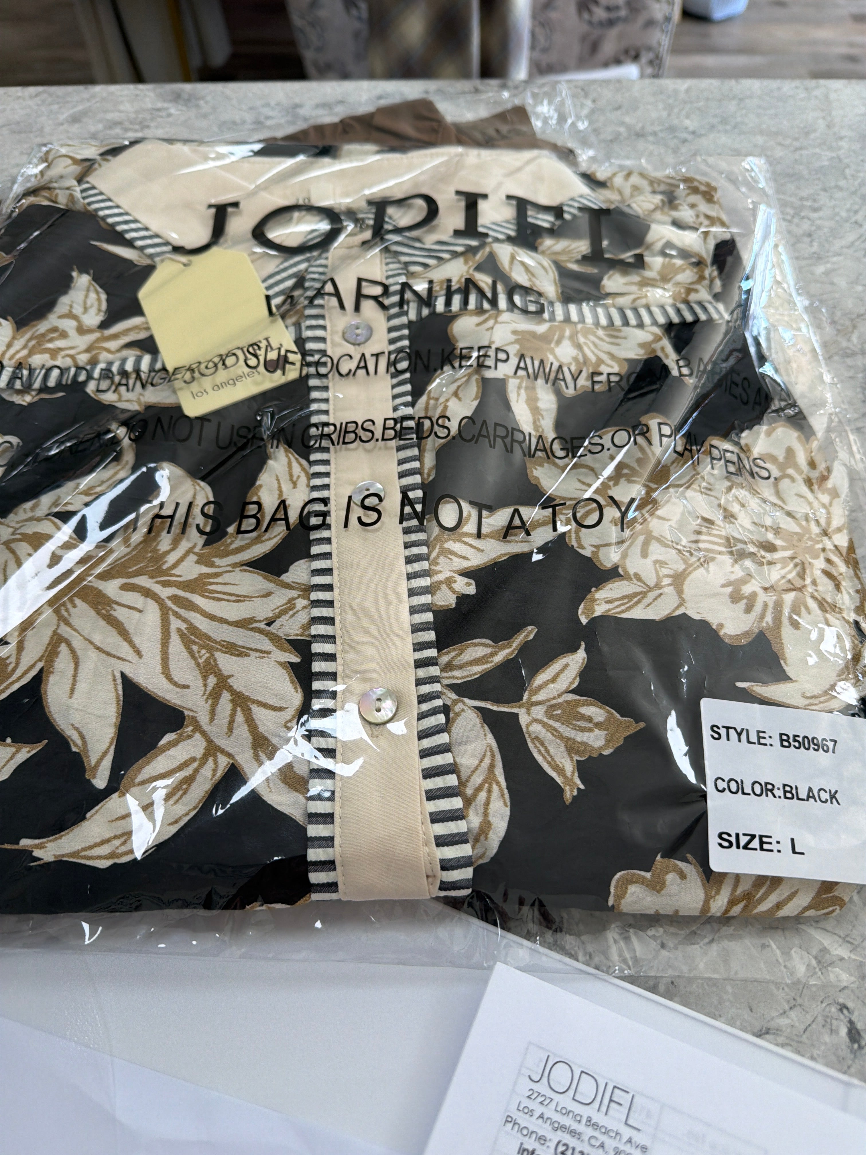 Black floral mini dress