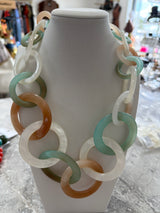 Multi Open Round Linked Necklace