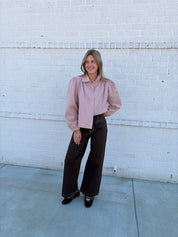 Brown Denim Pants