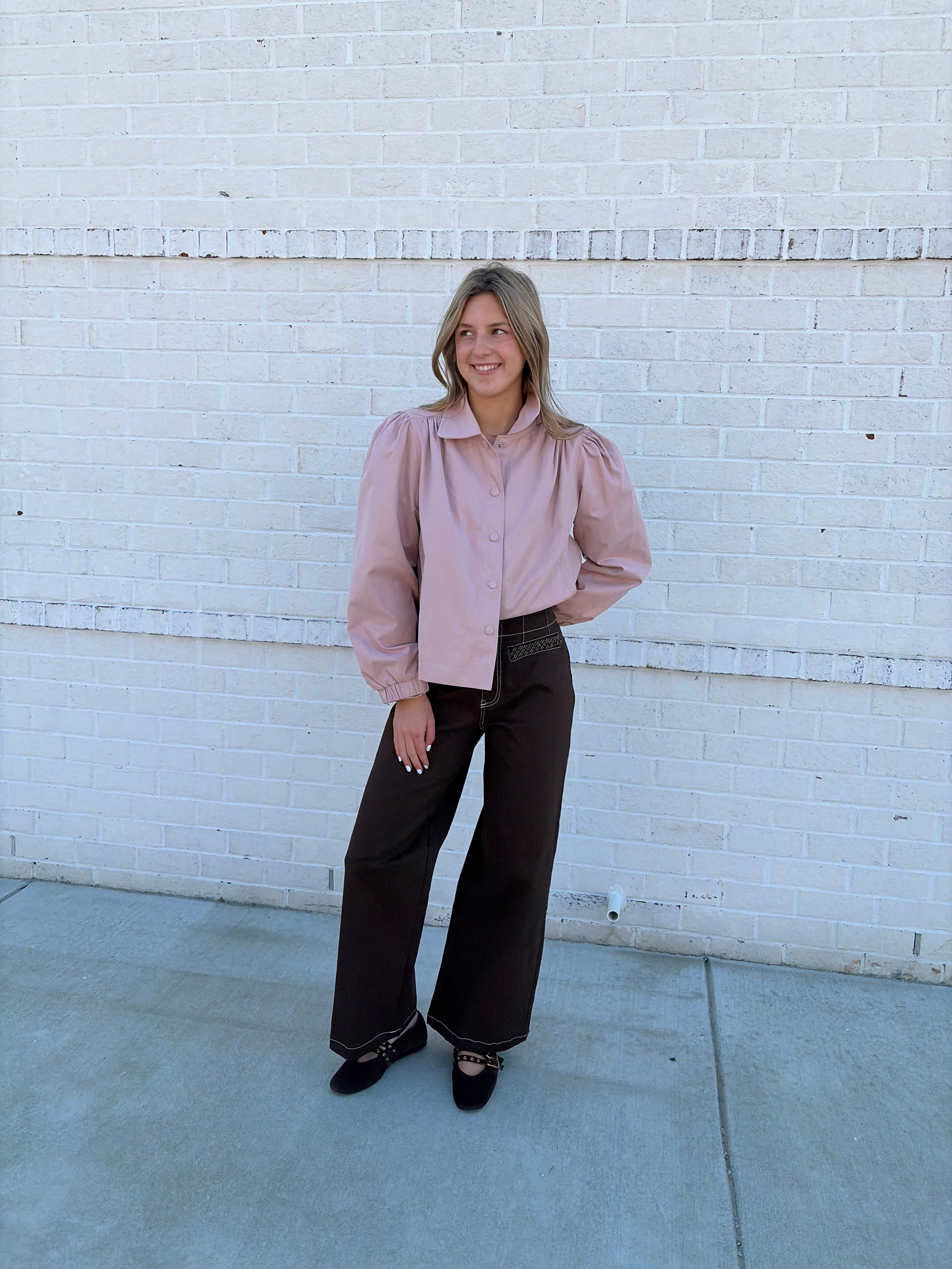 Brown Denim Pants