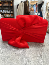 Red Big Bow Front Clutch