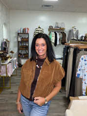 Suede like sleeveless Jacket