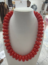 Marble Rondelle Bead  Necklace