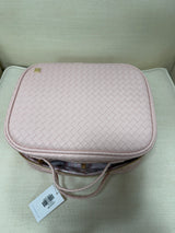 LUXE TRVL Cosmetic Toiletry Case - WOVEN SHELL pink