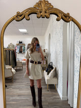 Oatmeal denim dress