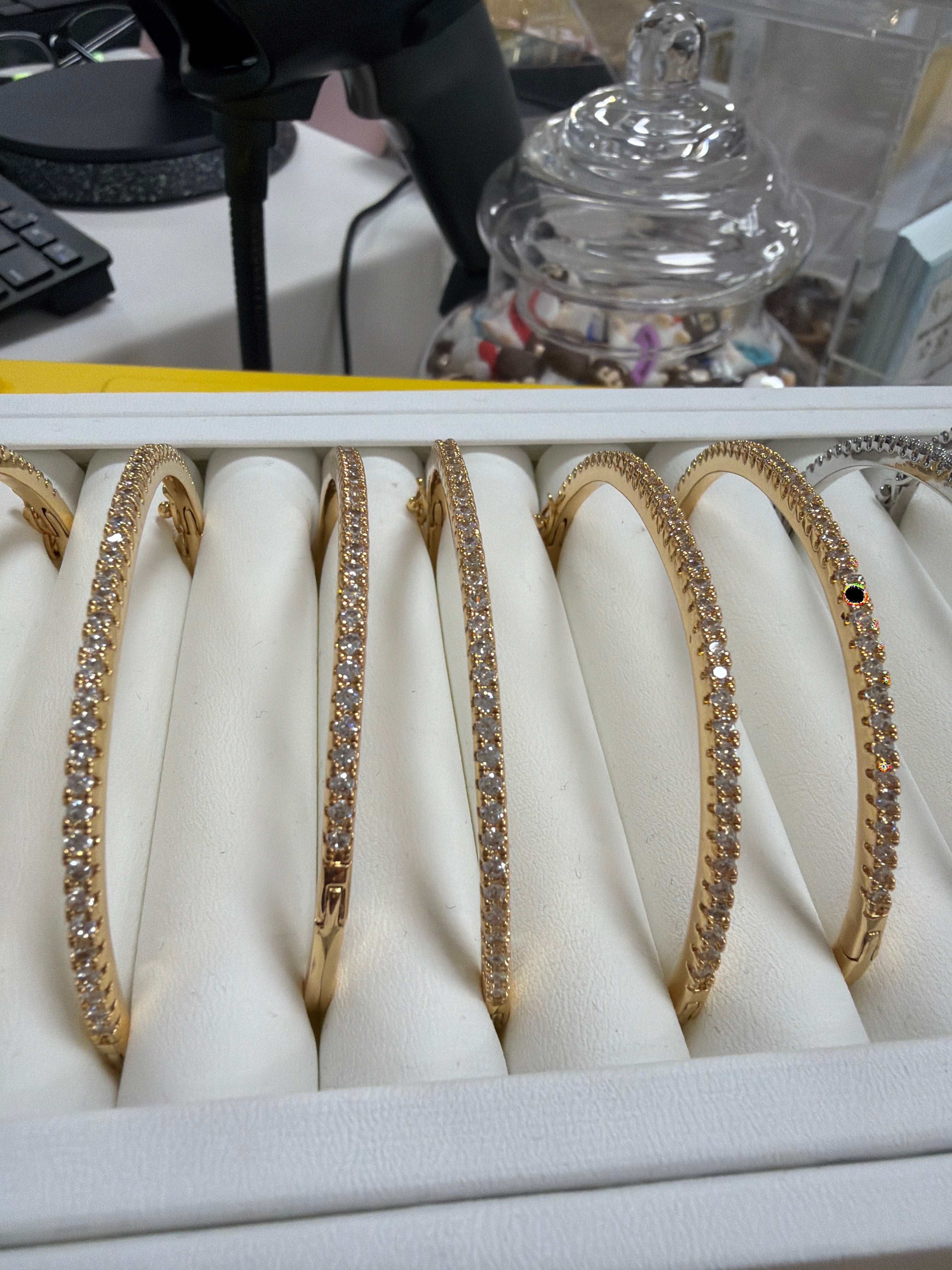 gold rhinestone bangles