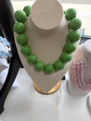 Large color bead necklaces