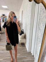Karlie Everyday Black Shift Dress