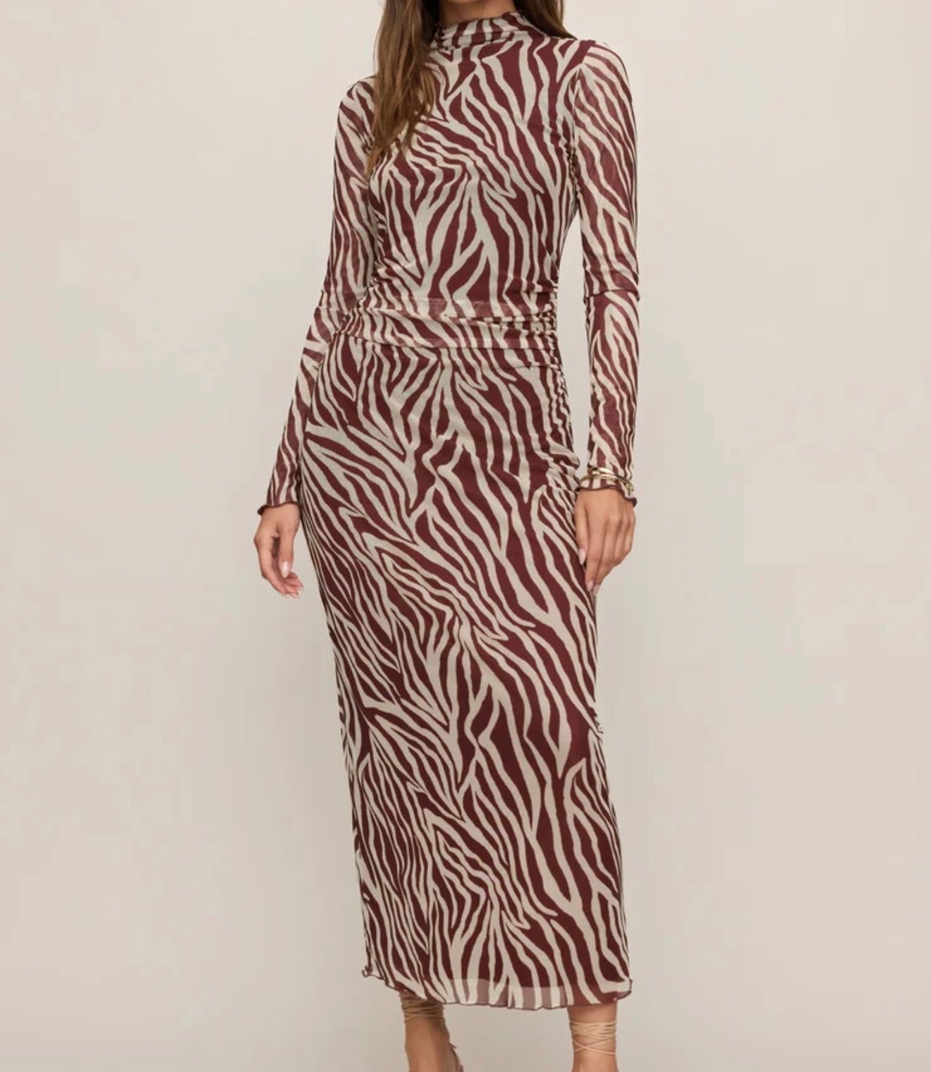 Z Supply Sevilla Zebra Mesh Midi Dress