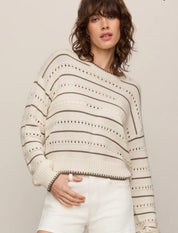 Z Supply Darby Stripe Sweater Sandstone