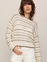Z Supply Darby Stripe Sweater Sandstone