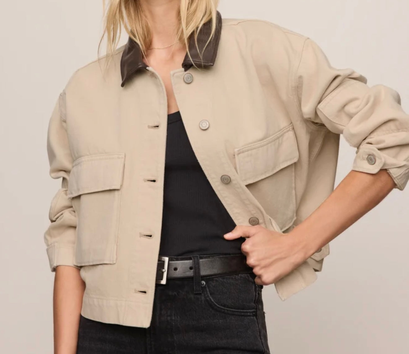 Z Supply Rey Cropped Chore Denim Jacket