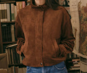 Z Supply Corin Bubble Hem Saddle Sued Jacket