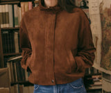 Z Supply Corin Bubble Hem Saddle Sued Jacket