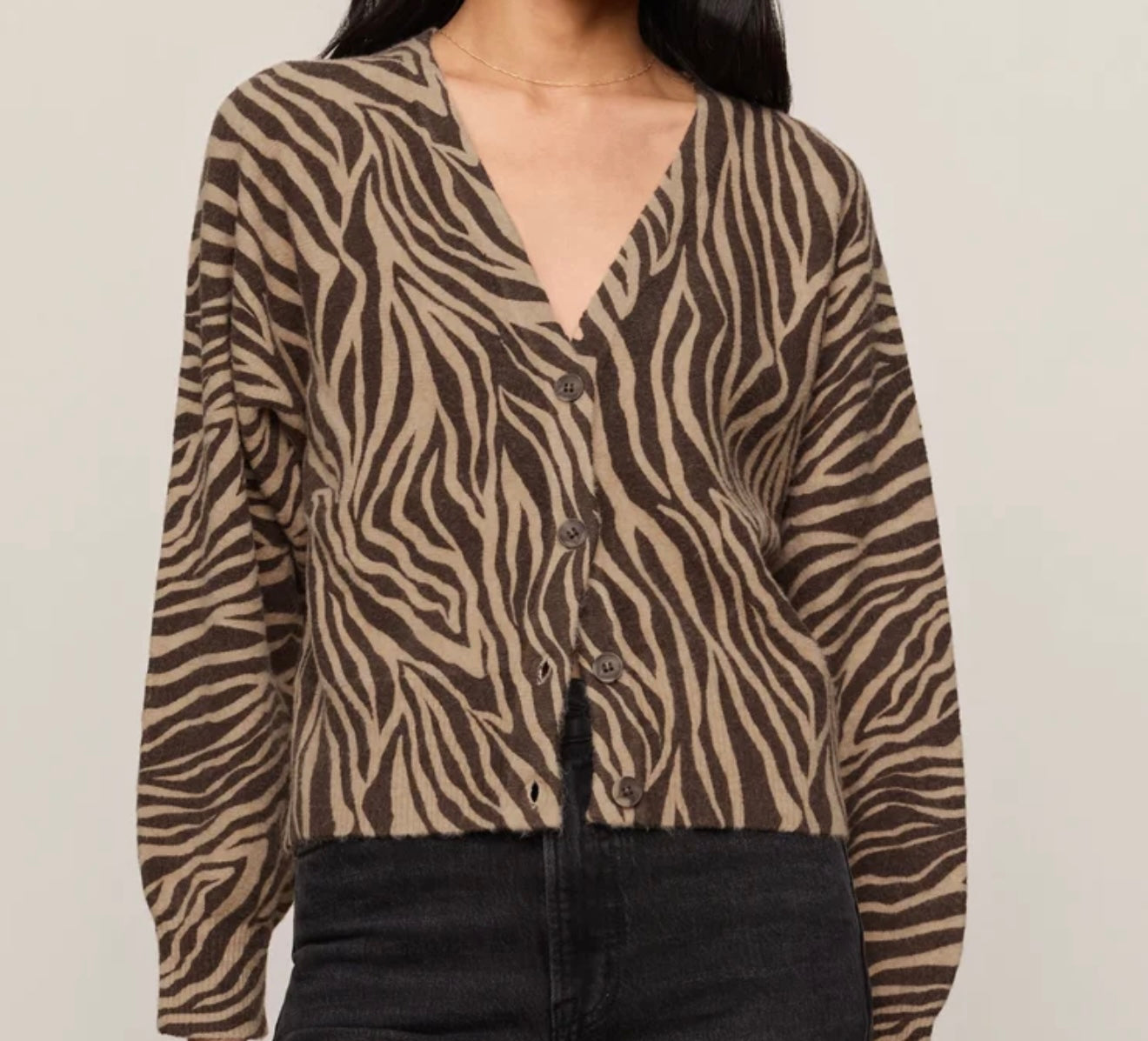 Z Supply All The Wild Cardigan Dark Brown