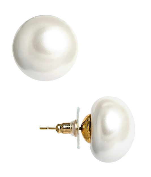 18mm Barrett Pearl Stud Earrings - Meeghan Mullin x Lisi Lerch Collection - 18k Gold Plated