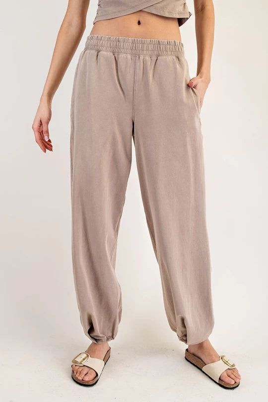 Bone Color Pocket Jogger pants