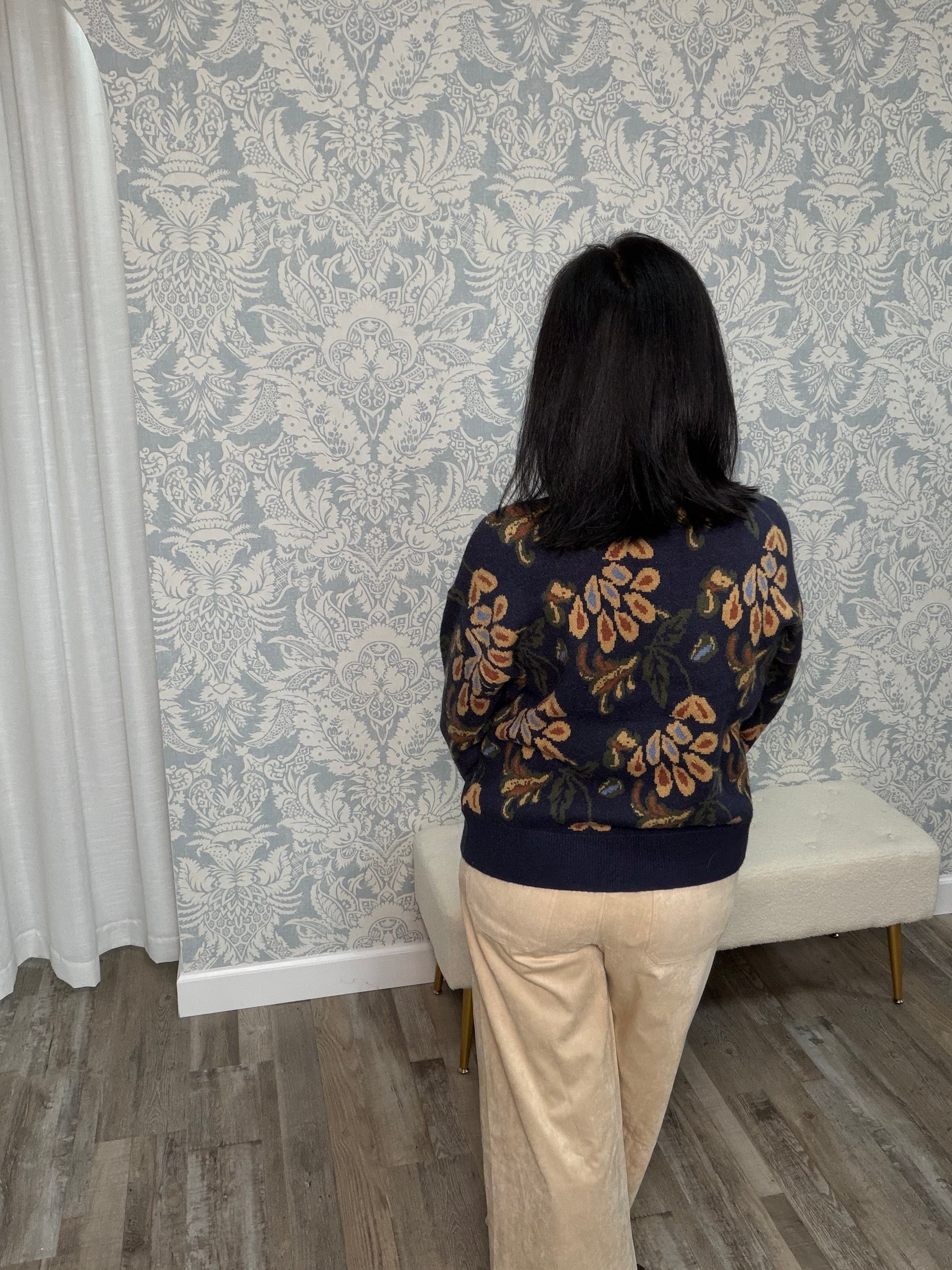 Faux Suede High Waist Wide Crop Pants